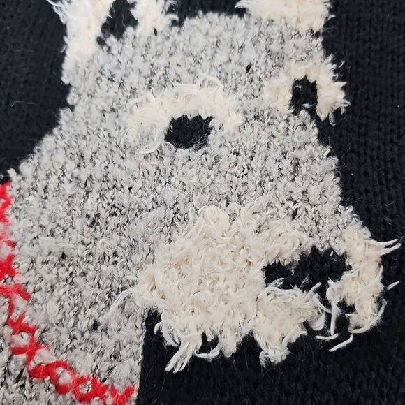 Vintage Womens Miniature Schnauzer Fuzzy Dog Sleeveless Pullover Sweater Small - Picture 9 of 13